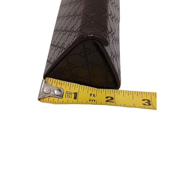 Gucci Collapsible Trifold GG Brown Leather Case Eyeglasses Sunglasses Organizer - Picture 7 of 9